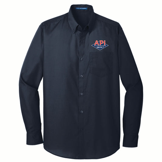 Port Authority Men's Long Sleeve Poplin Shirt with API Logo