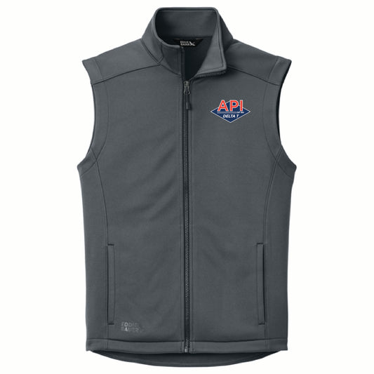 Eddie Bauer Men's Smooth Mid Layer Fleece Vest with API Logo