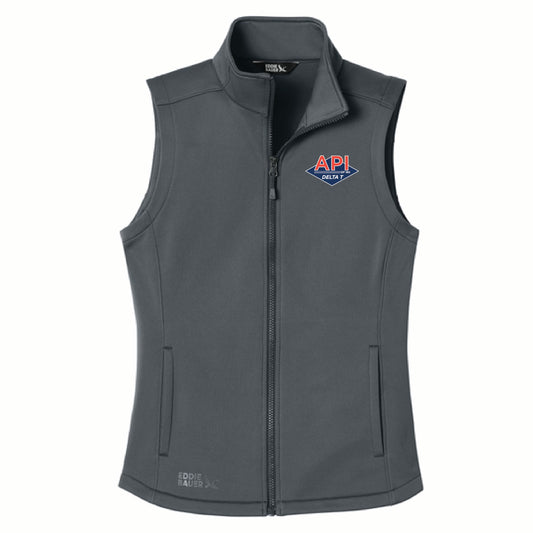 Eddie Bauer Women's Smooth Mid Layer Fleece Vest with API Logo