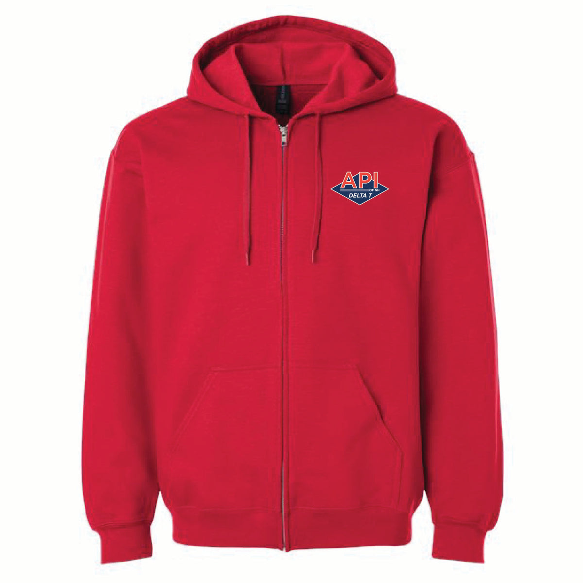 Gildan Unisex Full Zip Softstyle Hooded Sweatshirt with API Logo