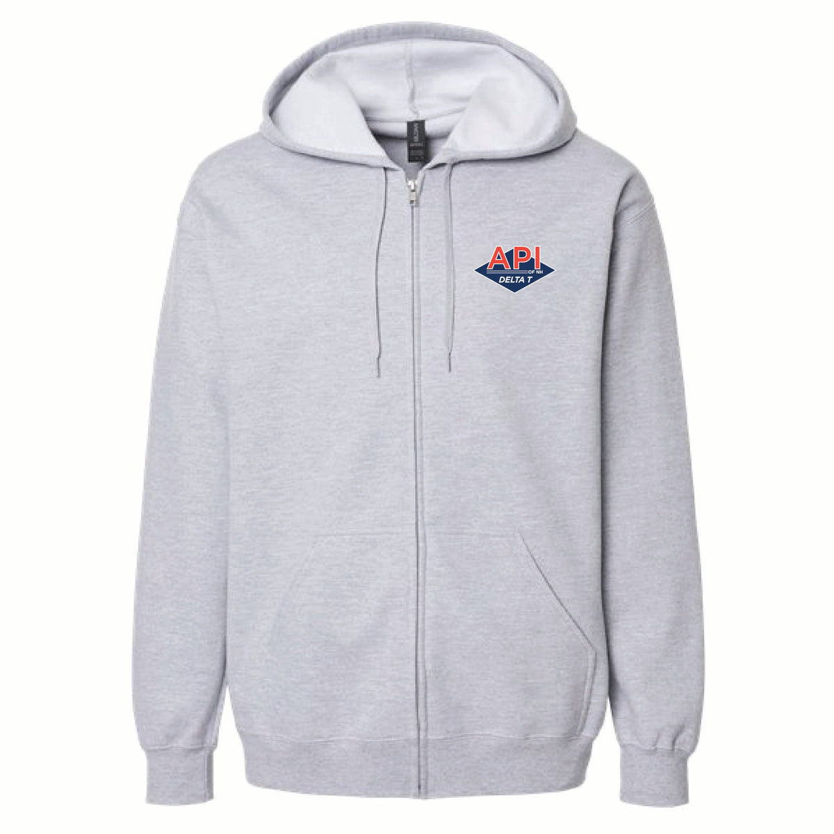 Gildan Unisex Full Zip Softstyle Hooded Sweatshirt with API Logo
