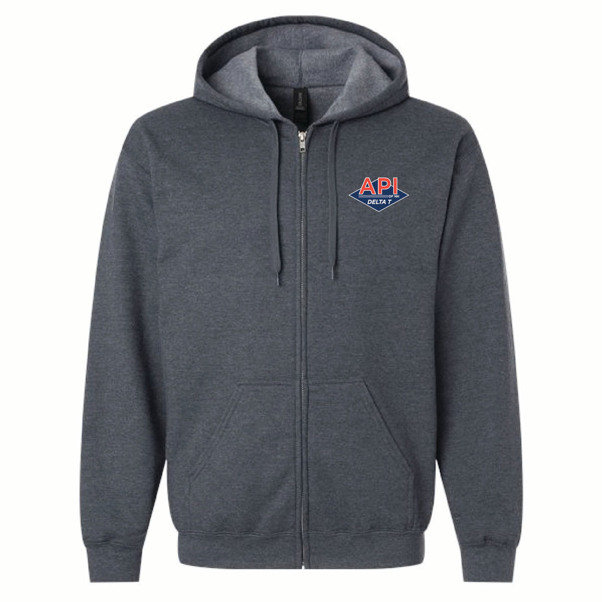 Gildan Unisex Full Zip Softstyle Hooded Sweatshirt with API Logo