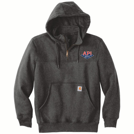 Carhartt Rain Defender Paxton Hooded Zip Mock Sweatshirt with API Logo