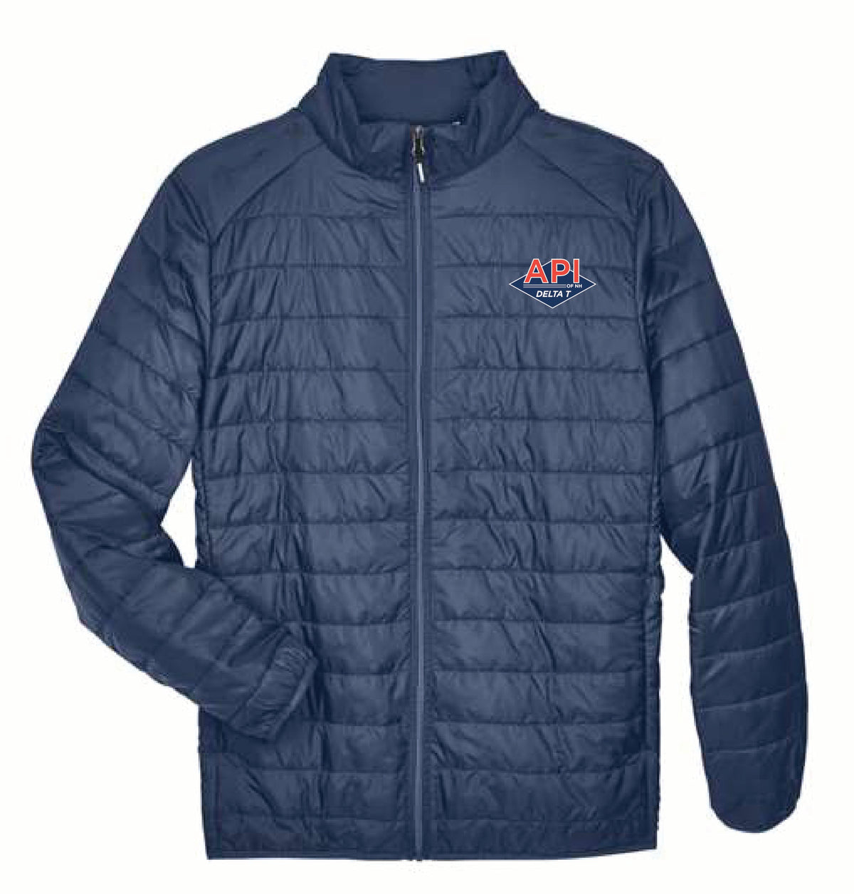Core 365 Men's Packable Puffer Jacket with API Logo