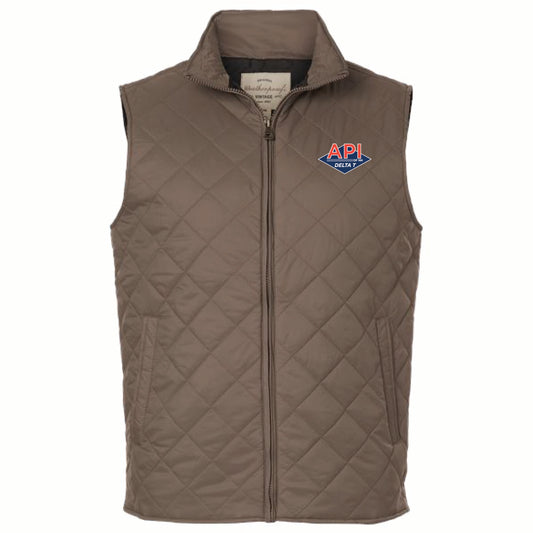 Weatherproof Men's Vintage Diamond Quilted Vest with API Logo