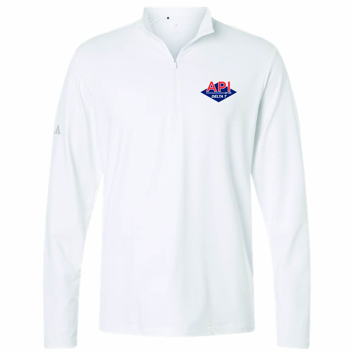Adidas Men's Textured Stripe 1/4 Zip Pullover with API Logo