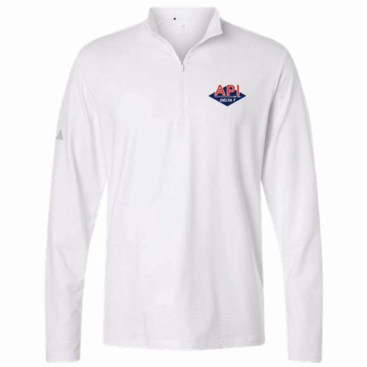 Adidas Men's Textured Stripe 1/4 Zip Pullover with API Logo