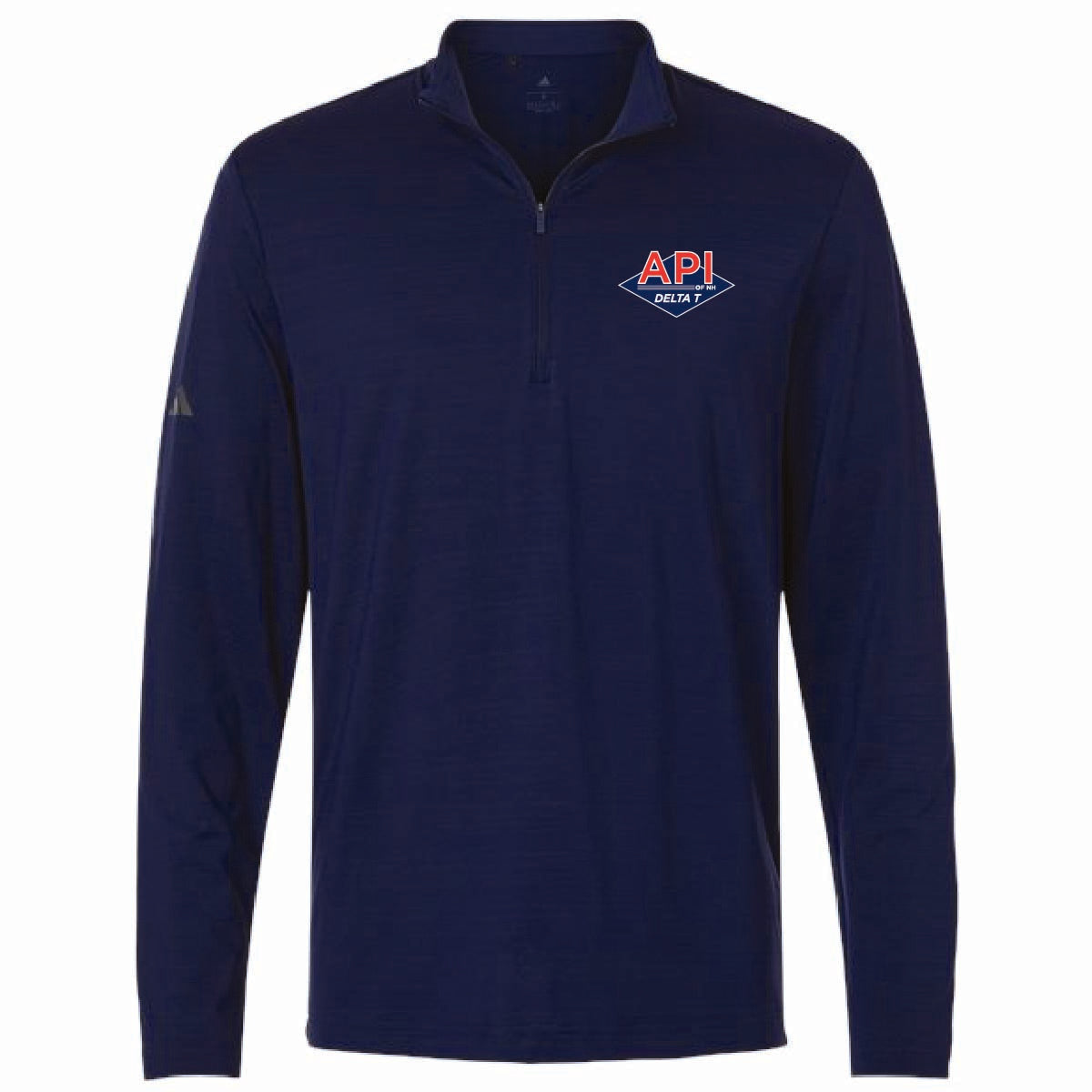 Adidas Men's Textured Stripe 1/4 Zip Pullover with API Logo