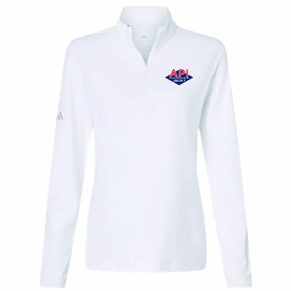 Adidas Women's Textured Stripe 1/4 Zip Pullover with API Logo