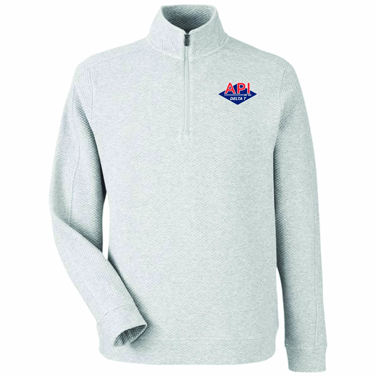 North End Men's Textured 1/4 Zip Pullover with API Logo