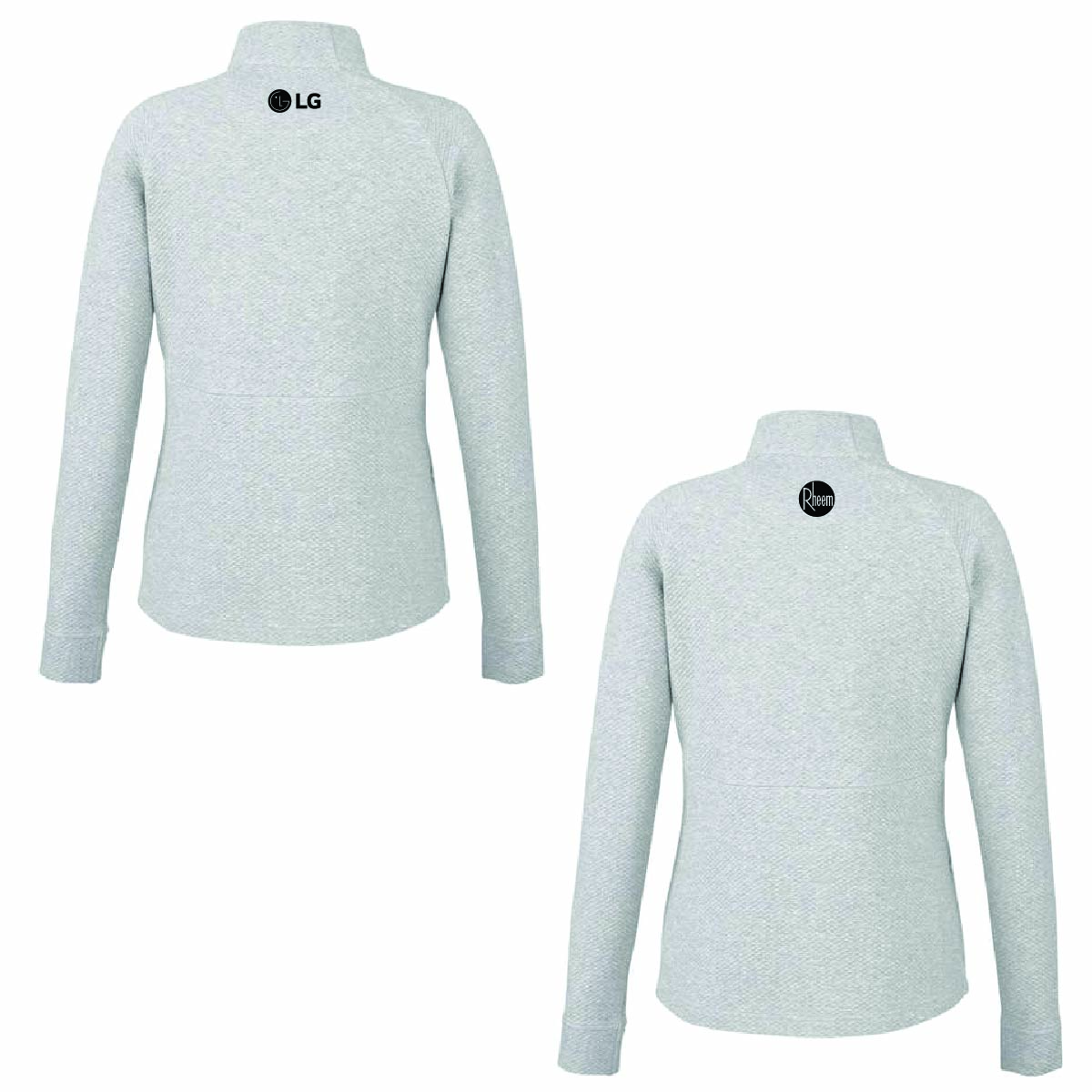 North End Women's Textured 1/4 Zip Pullover with API Logo