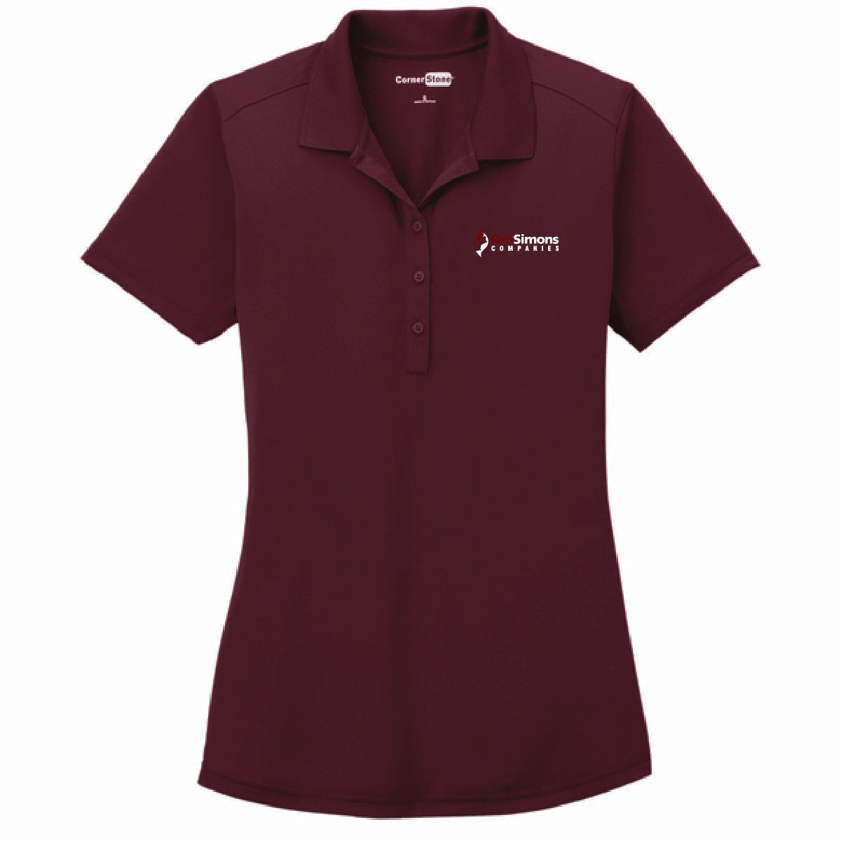Cornerstone Women's Snag Proof Polo with BellSimons Logo