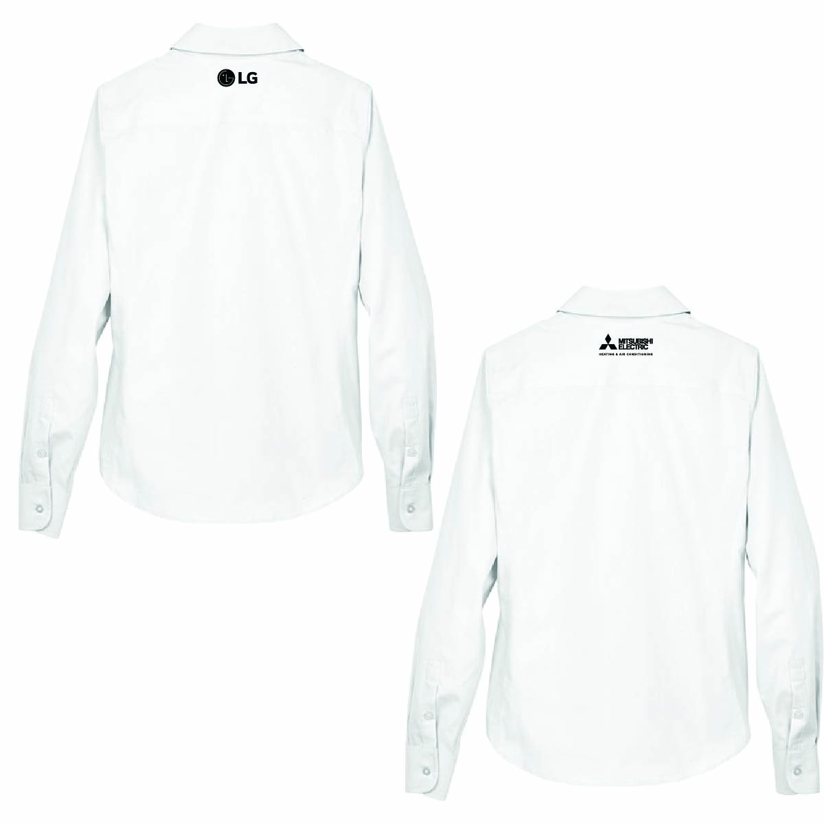 Devon & Jones Women's Broadcloth Woven Dress Shirt with BellSimons Logo