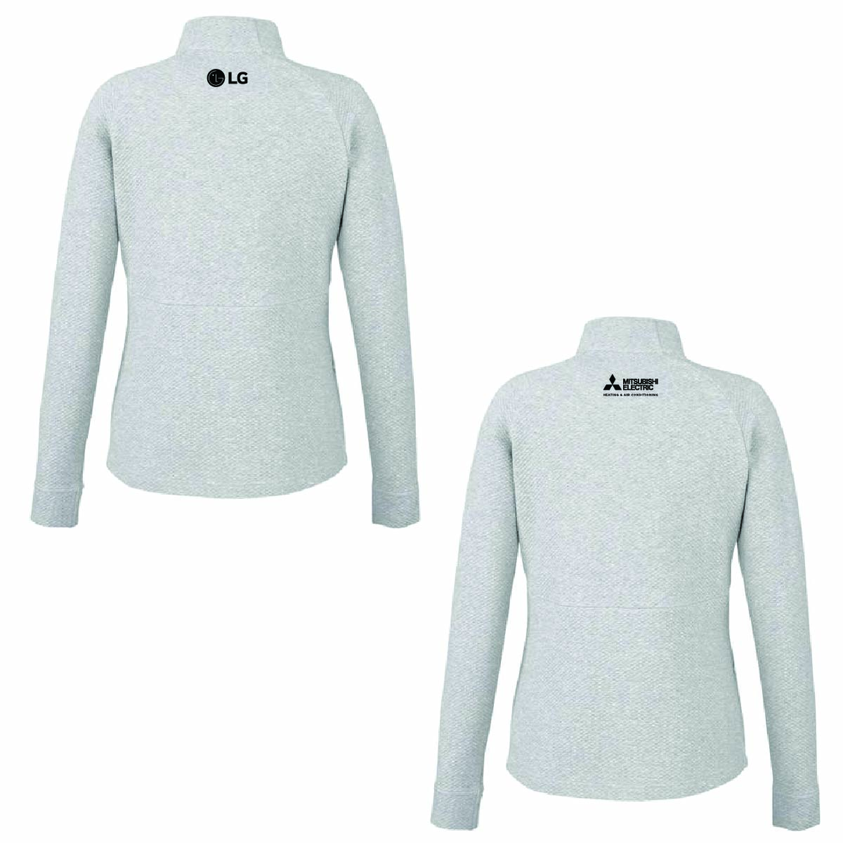 North End Women's Textured 1/4 Zip Pullover with BellSimons Logo