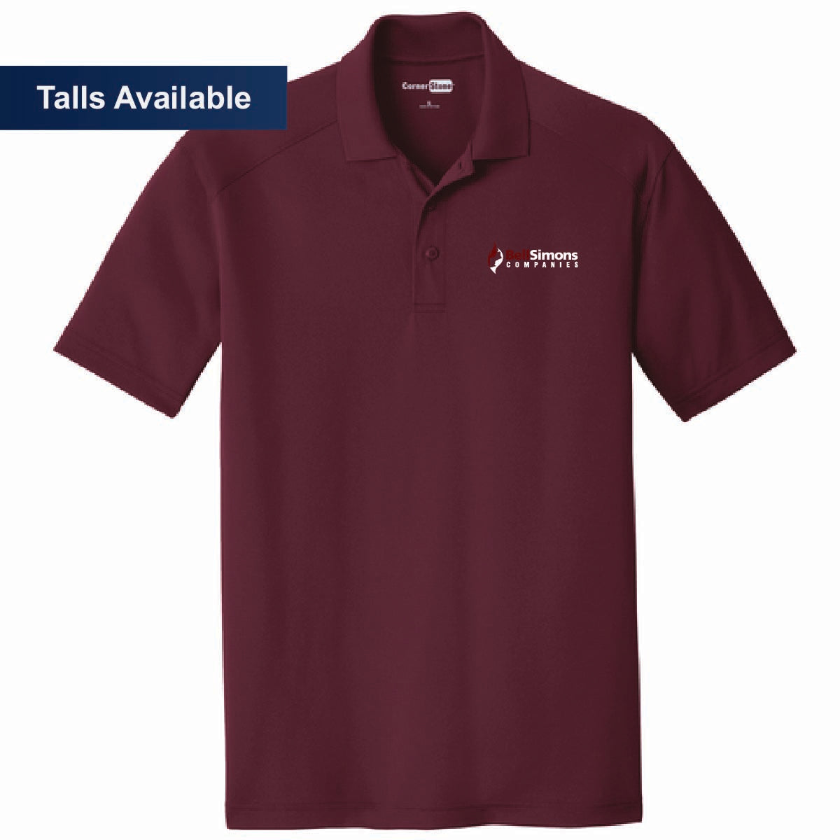 Cornerstone Men's Snag Proof Polo with BellSimons Logo