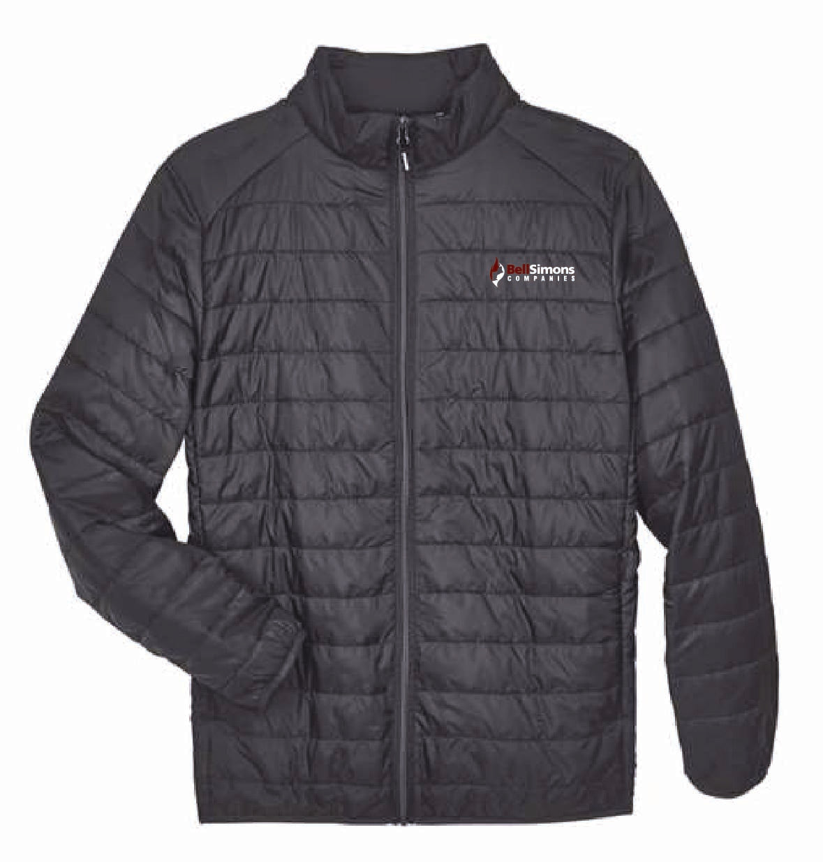 Core 365 Men's Packable Puffer Jacket with BellSimons Logo