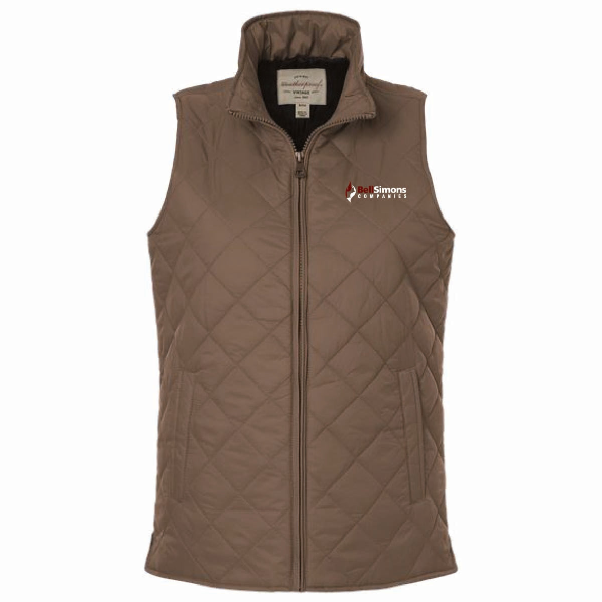 Weatherproof Women's Vintage Diamond Quilted Vest with BellSimons Logo