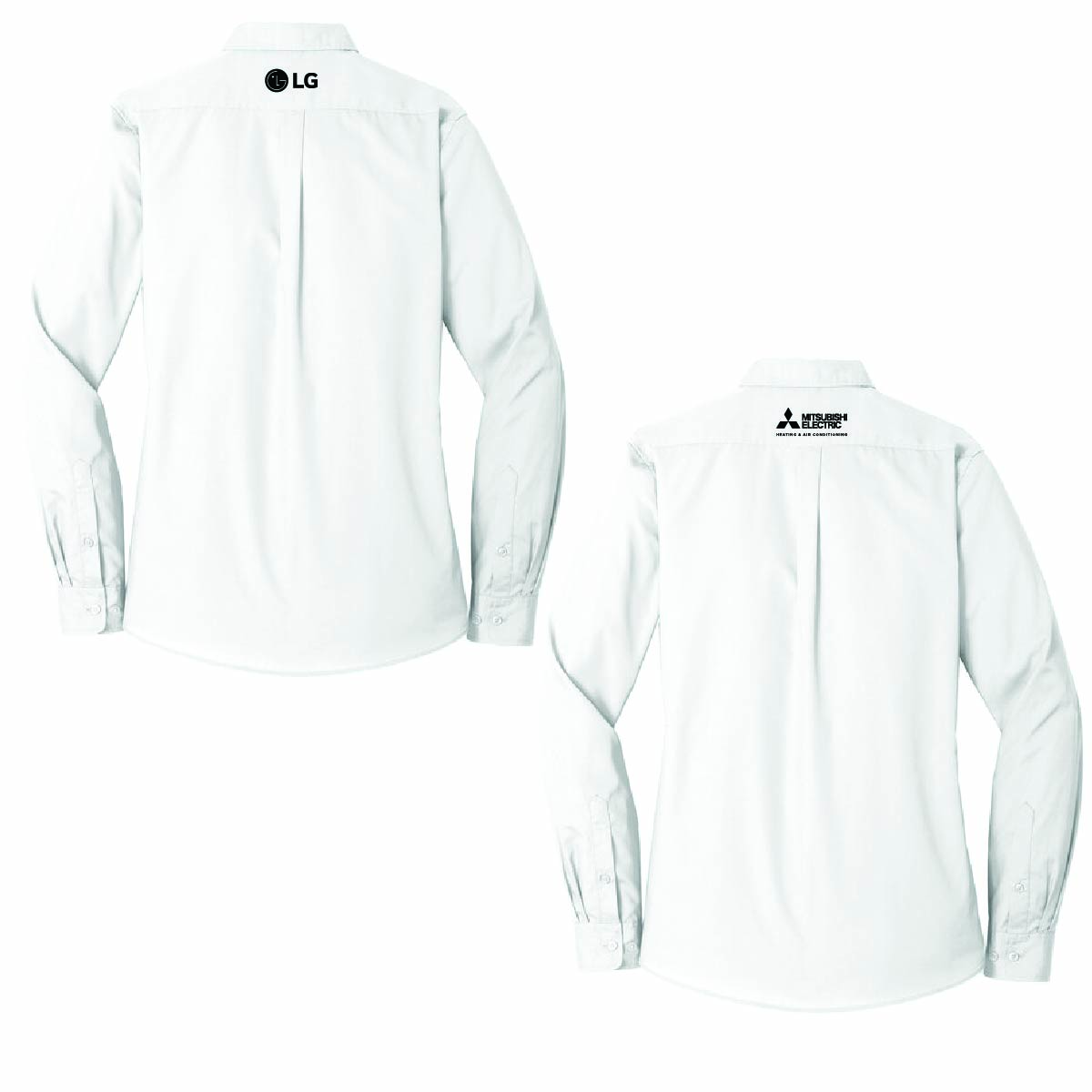 Port Authority Women's Long Sleeve Poplin Shirt with BellSimons Logo
