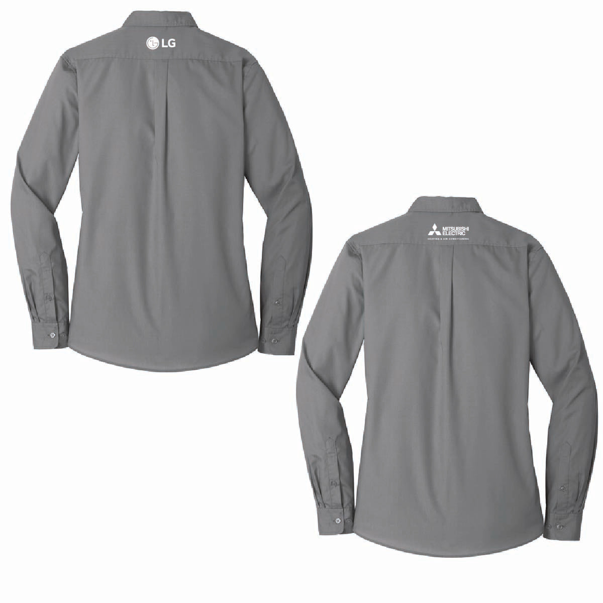 Port Authority Women's Long Sleeve Poplin Shirt with BellSimons Logo