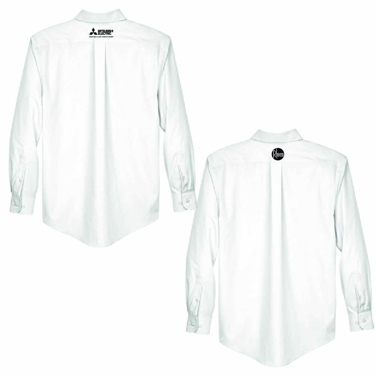 Devon & Jones Men's Broadcloth Woven Dress Shirt with C&L HVAC Logo
