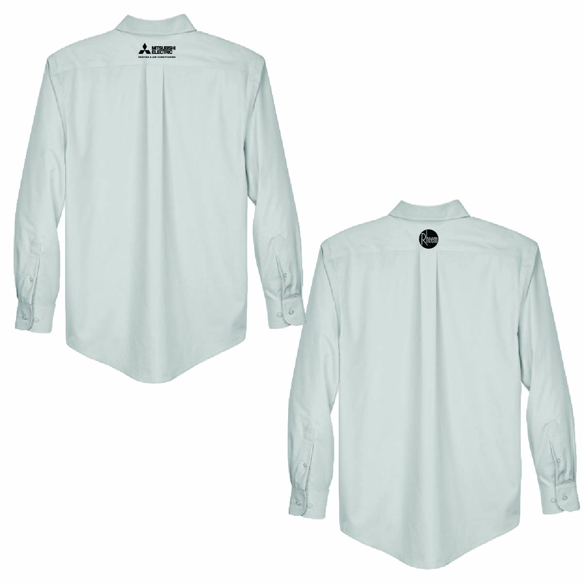 Devon & Jones Men's Broadcloth Woven Dress Shirt with C&L HVAC Logo