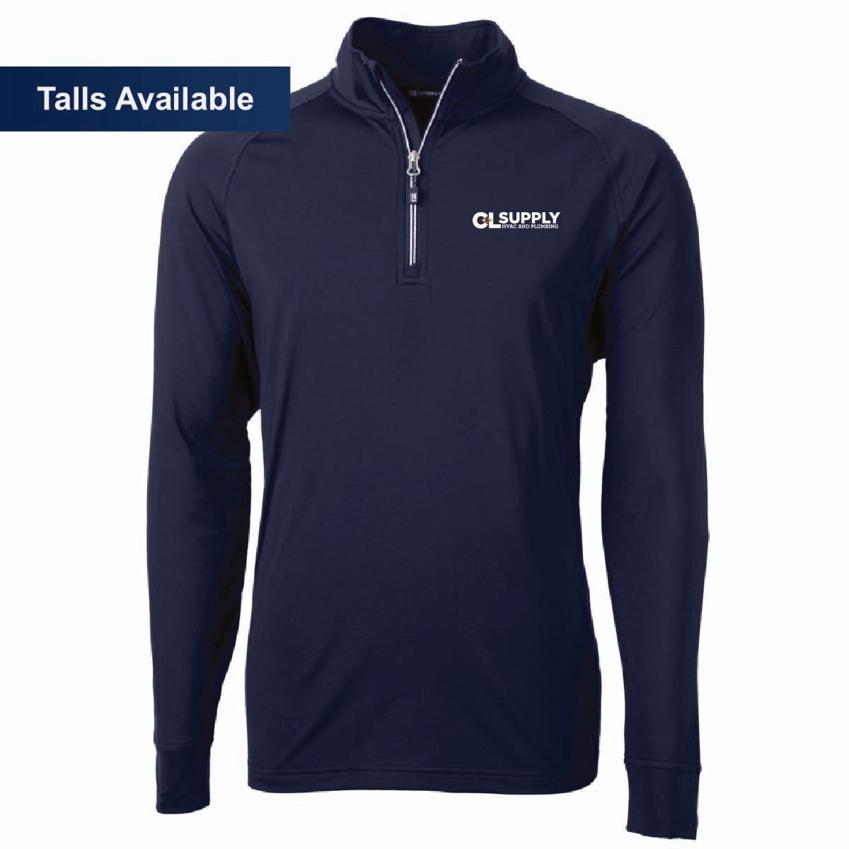 Cutter & Buck Men's Eco Stretch 1/4 Zip with C&L HVAC Logo