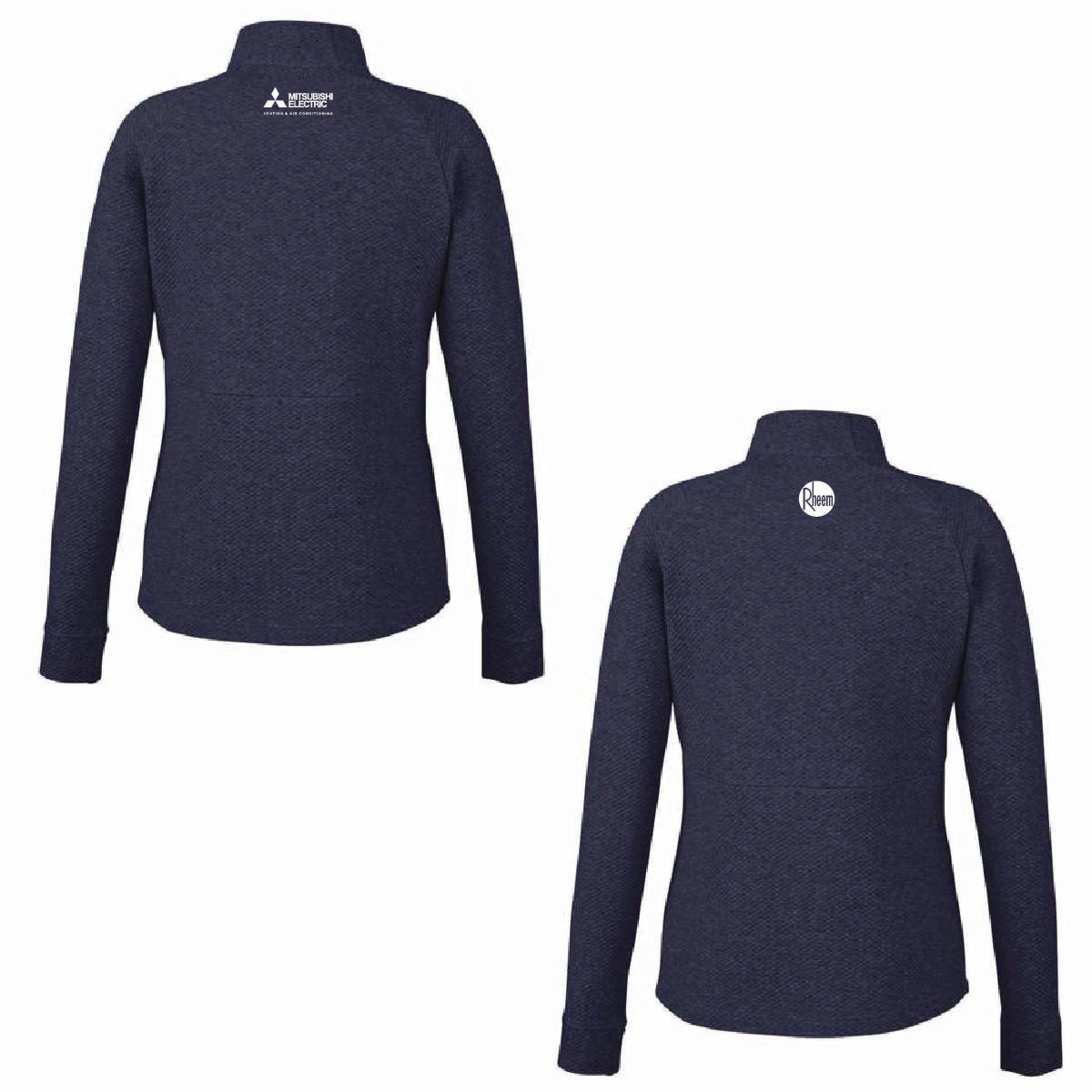 North End Women's Textured 1/4 Zip Pullover with C&L HVAC Logo