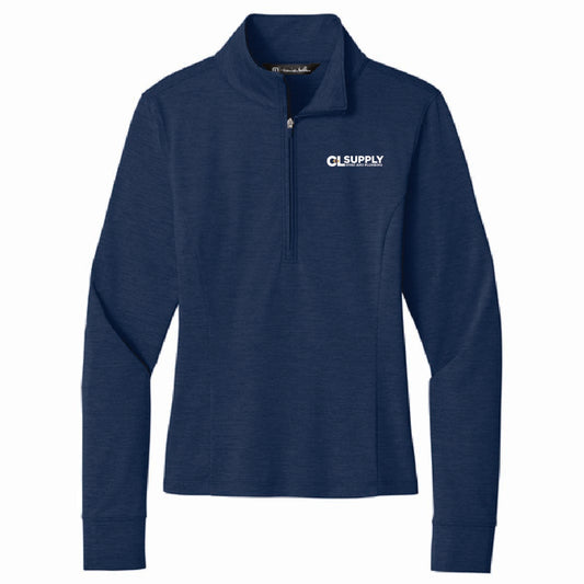 TravisMathew Women's Onward 1/4 Zip with C&L HVAC Logo