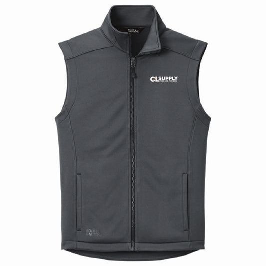 Eddie Bauer Men's Smooth Mid Layer Fleece Vest with C&L HVAC Logo