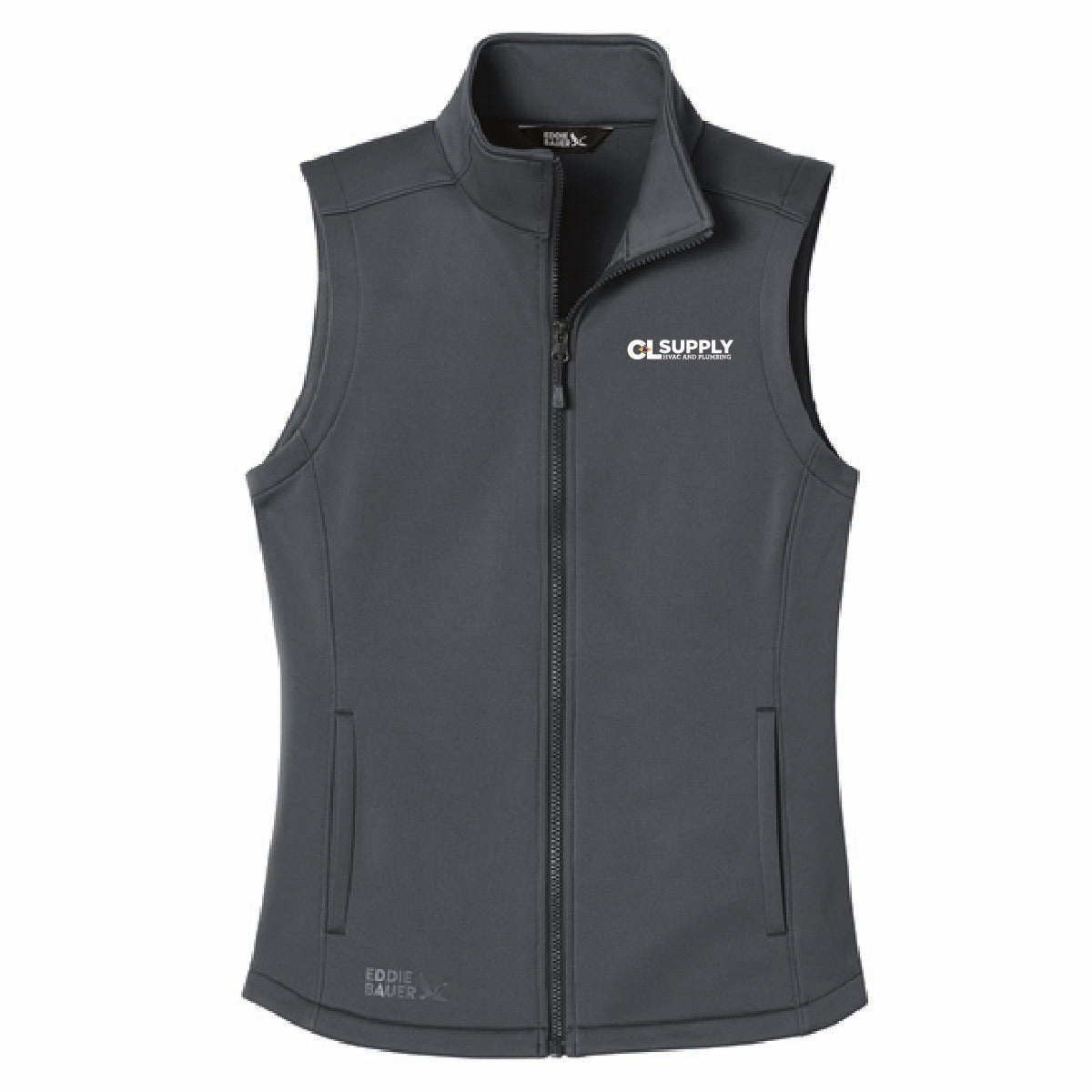 Eddie Bauer Women's Smooth Mid Layer Fleece Vest with C&L HVAC Logo
