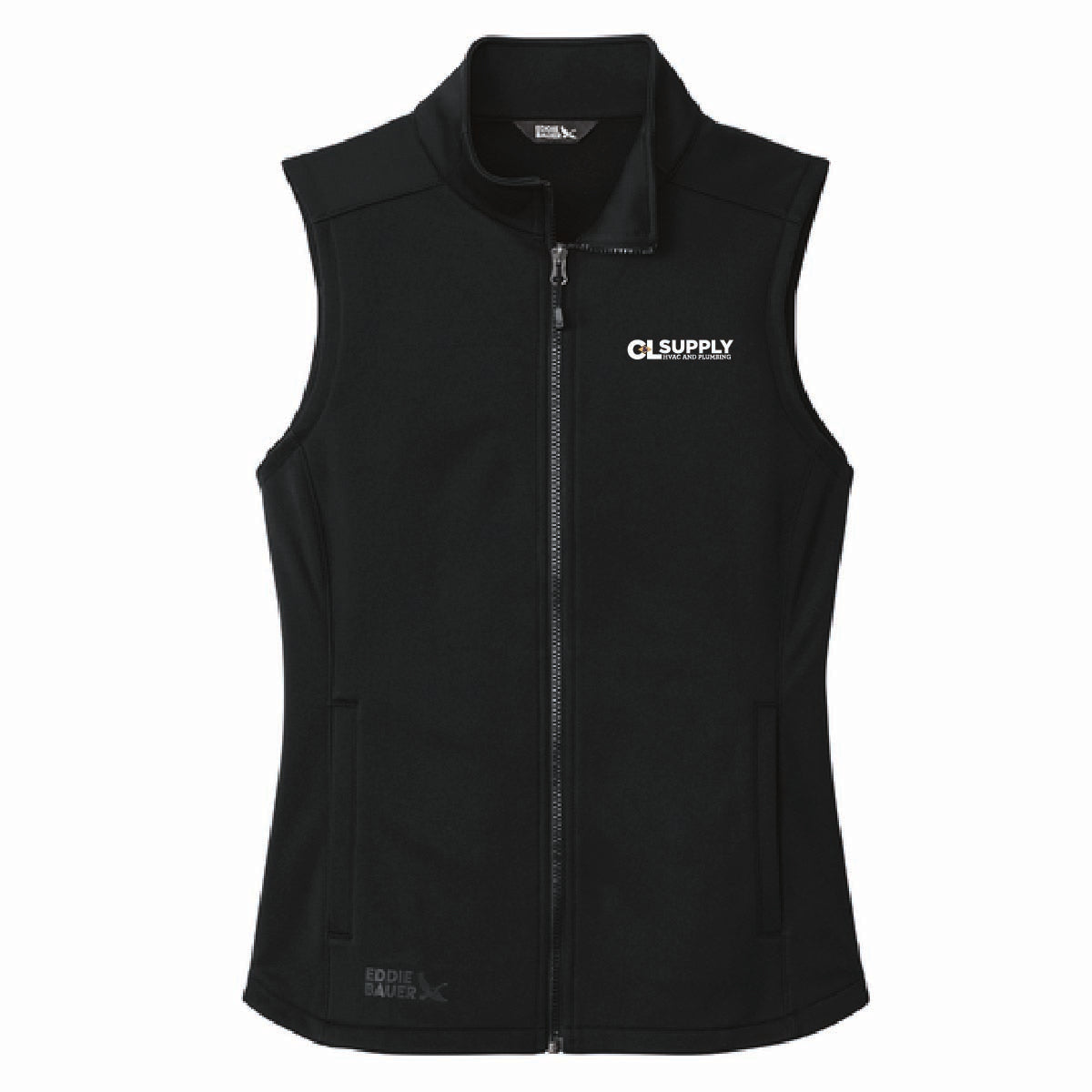 Eddie Bauer Women's Smooth Mid Layer Fleece Vest with C&L HVAC Logo