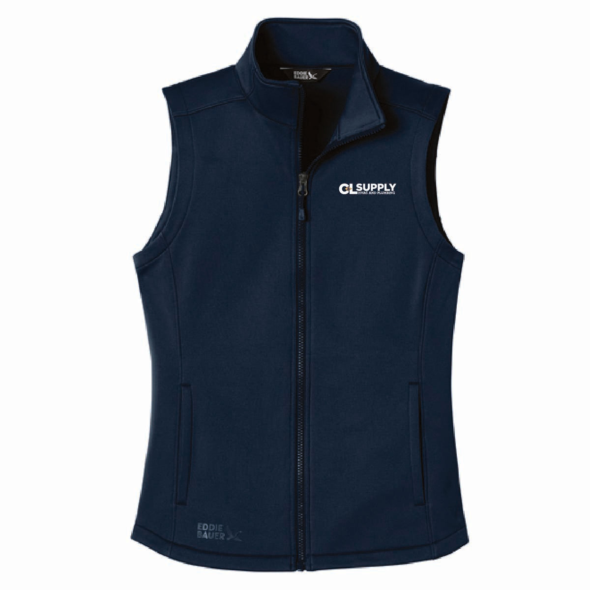 Eddie Bauer Women's Smooth Mid Layer Fleece Vest with C&L HVAC Logo