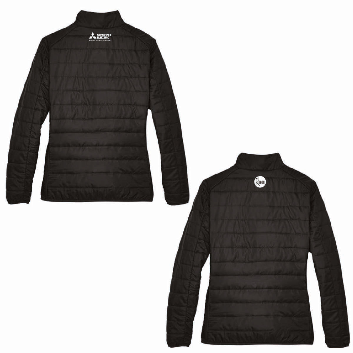 Core 365 Women's Packable Puffer Jacket with C&L HVAC Logo