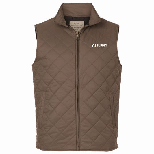 Weatherproof Men's Vintage Diamond Quilted Vest with C&L HVAC Logo