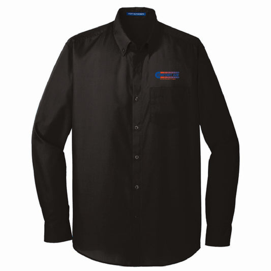 Port Authority Men's Long Sleeve Poplin Shirt with Comfort Air Logo