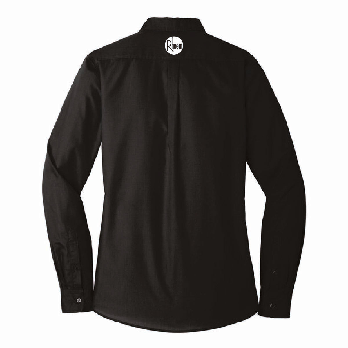 Port Authority Women's Long Sleeve Poplin Shirt with Comfort Air Logo