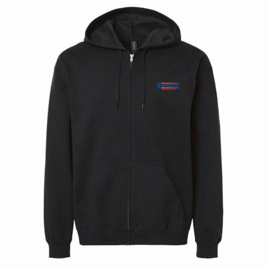 Gildan Unisex Full Zip Softstyle Hooded Sweatshirt with Comfort Air Logo