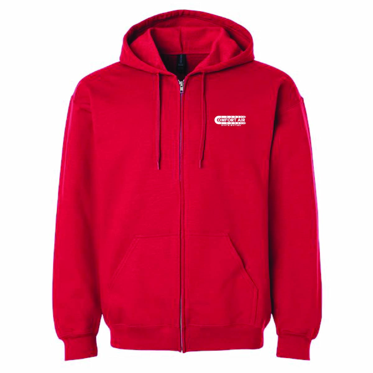 Gildan Unisex Full Zip Softstyle Hooded Sweatshirt with Comfort Air Logo