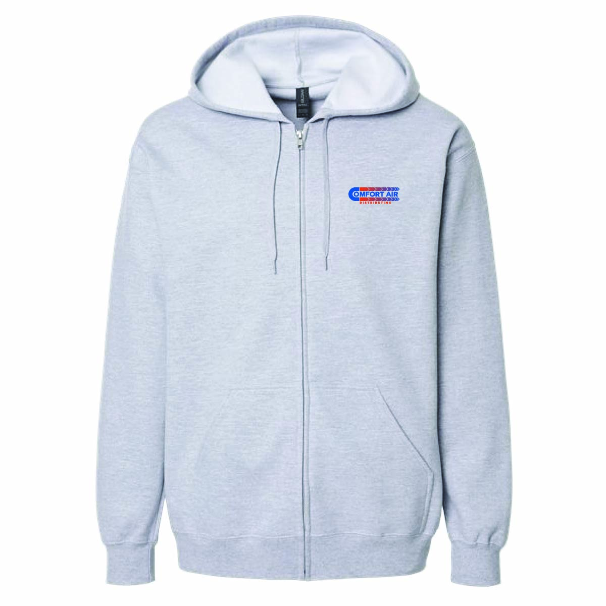 Gildan Unisex Full Zip Softstyle Hooded Sweatshirt with Comfort Air Logo