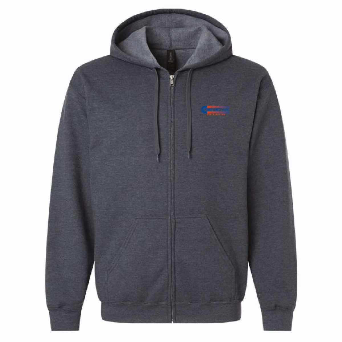 Gildan Unisex Full Zip Softstyle Hooded Sweatshirt with Comfort Air Logo