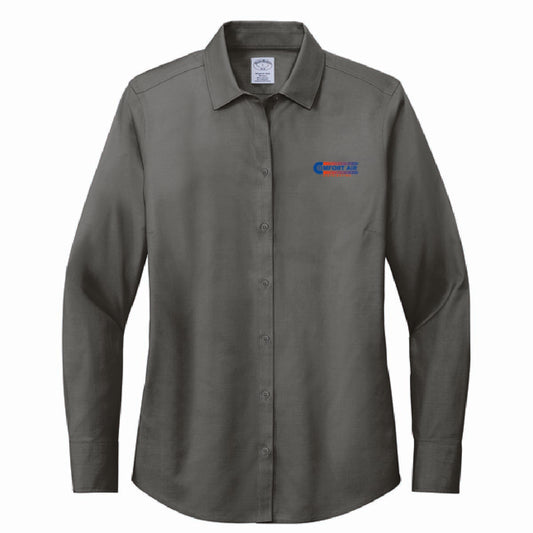 Brooks Brothers Women's Pinpoint Long Sleeve Shirt with Comfort Air Logo