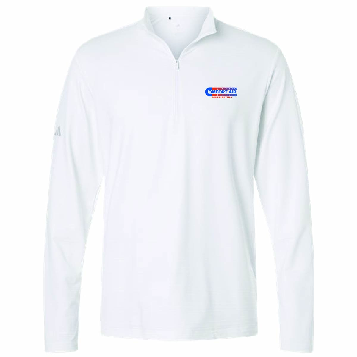 Adidas Men's Textured Stripe 1/4 Zip Pullover with Comfort Air Logo