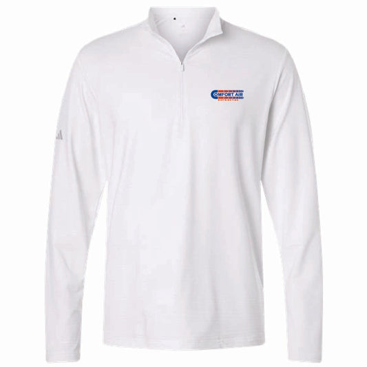 Adidas Men's Textured Stripe 1/4 Zip Pullover with Comfort Air Logo