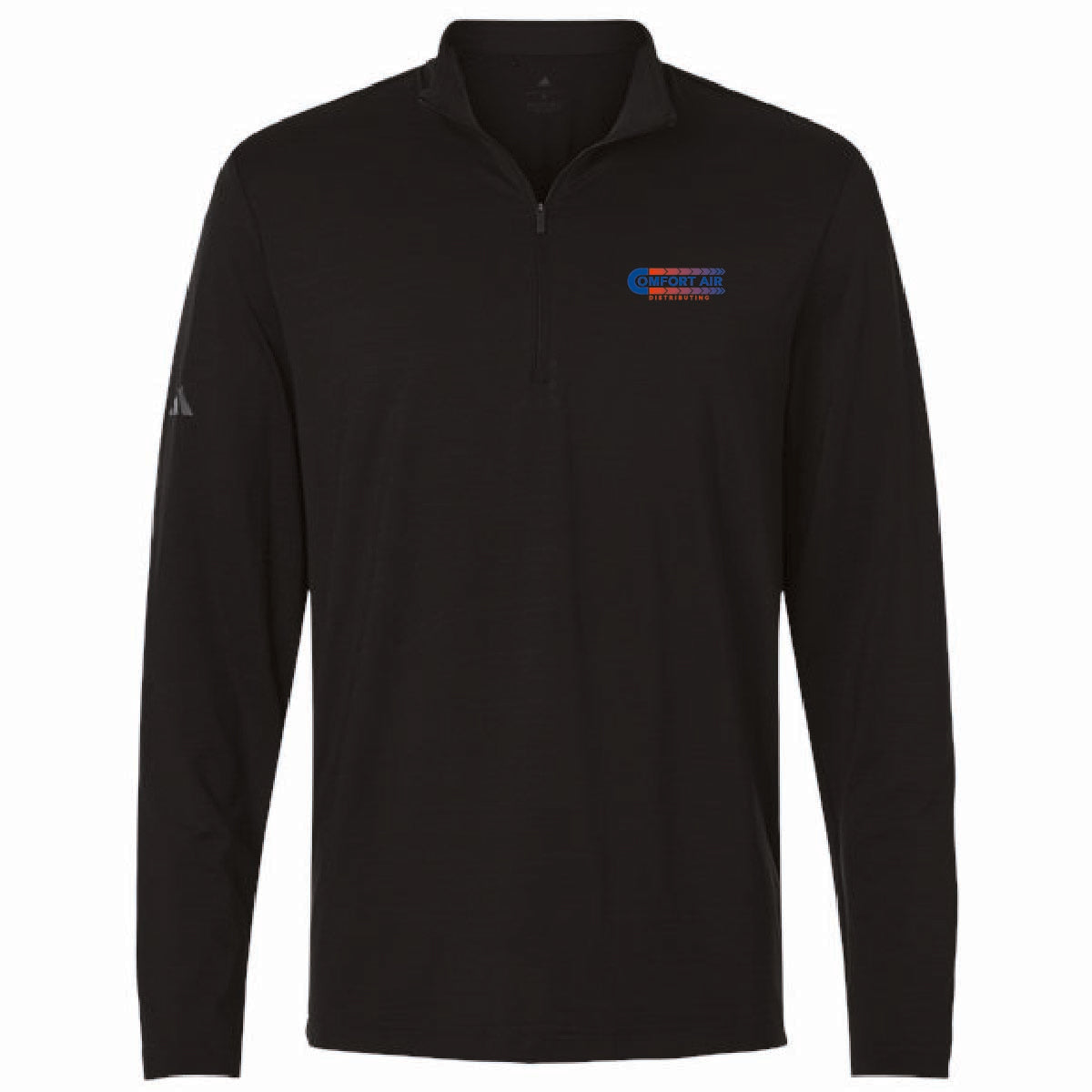 Adidas Men's Textured Stripe 1/4 Zip Pullover with Comfort Air Logo