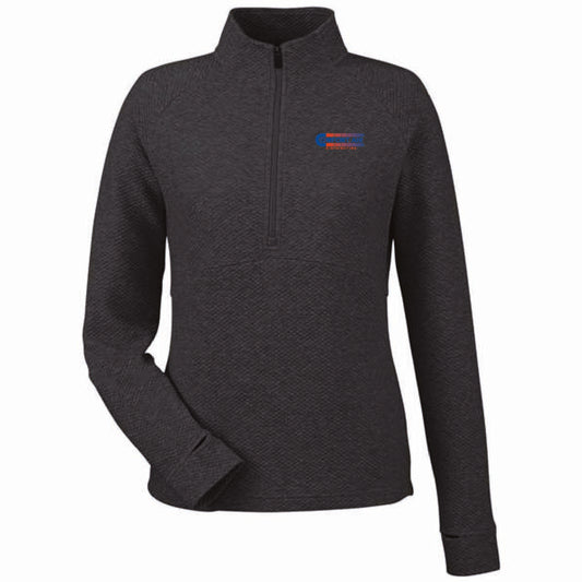 North End Women's Textured 1/4 Zip Pullover with Comfort Air Logo