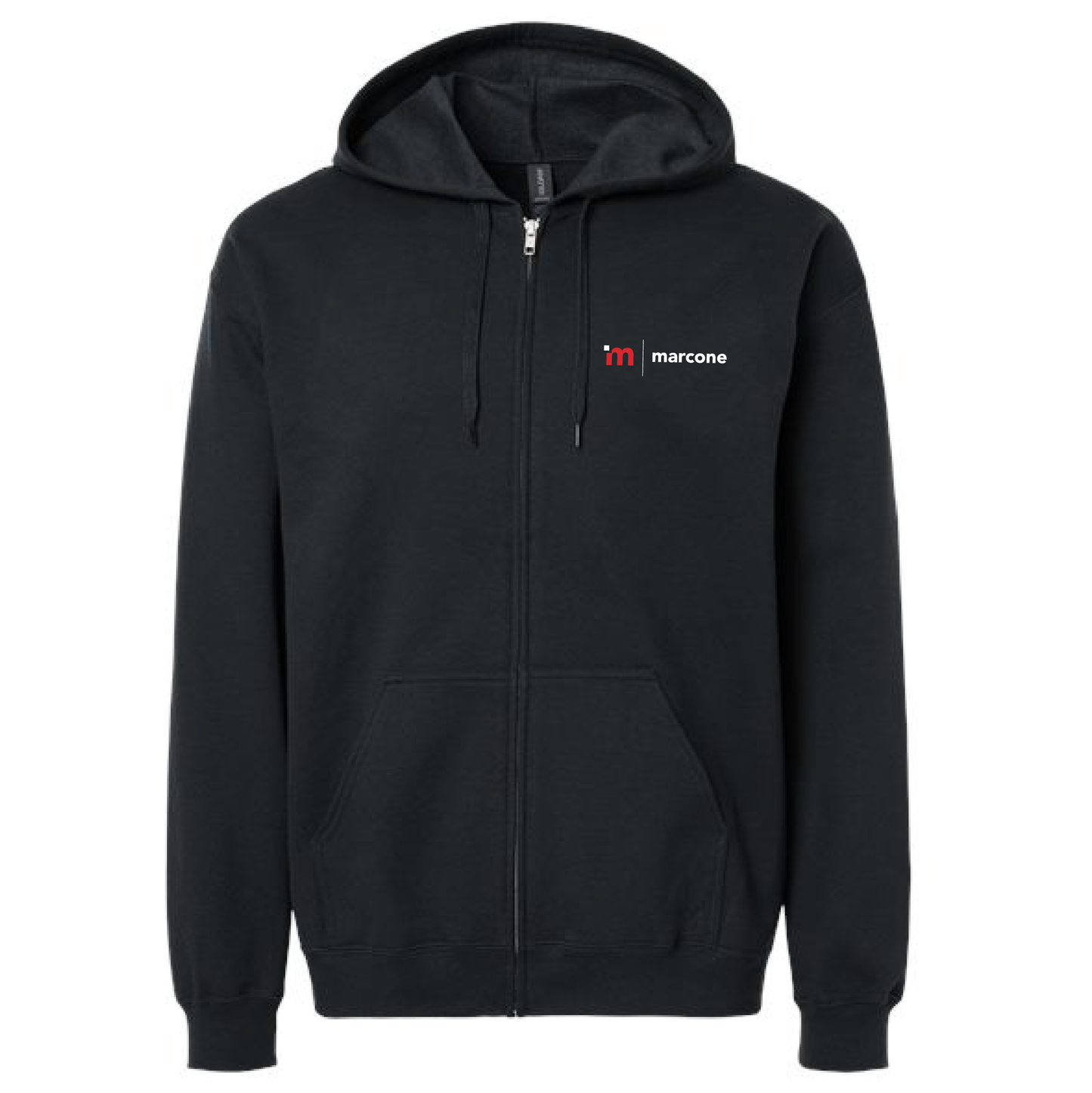 Gildan Unisex Full Zip Softstyle Hooded Sweatshirt with Marcone Logo