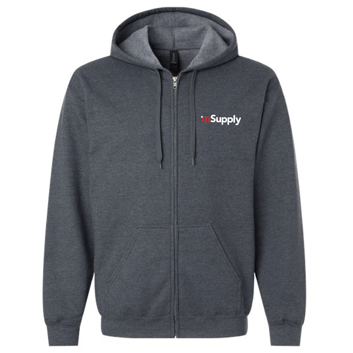 Gildan Unisex Full Zip Softstyle Hooded Sweatshirt with mSupply Logo