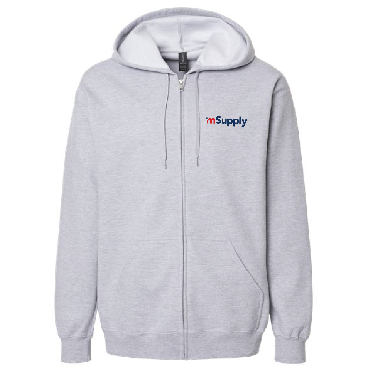 Gildan Unisex Full Zip Softstyle Hooded Sweatshirt with mSupply Logo