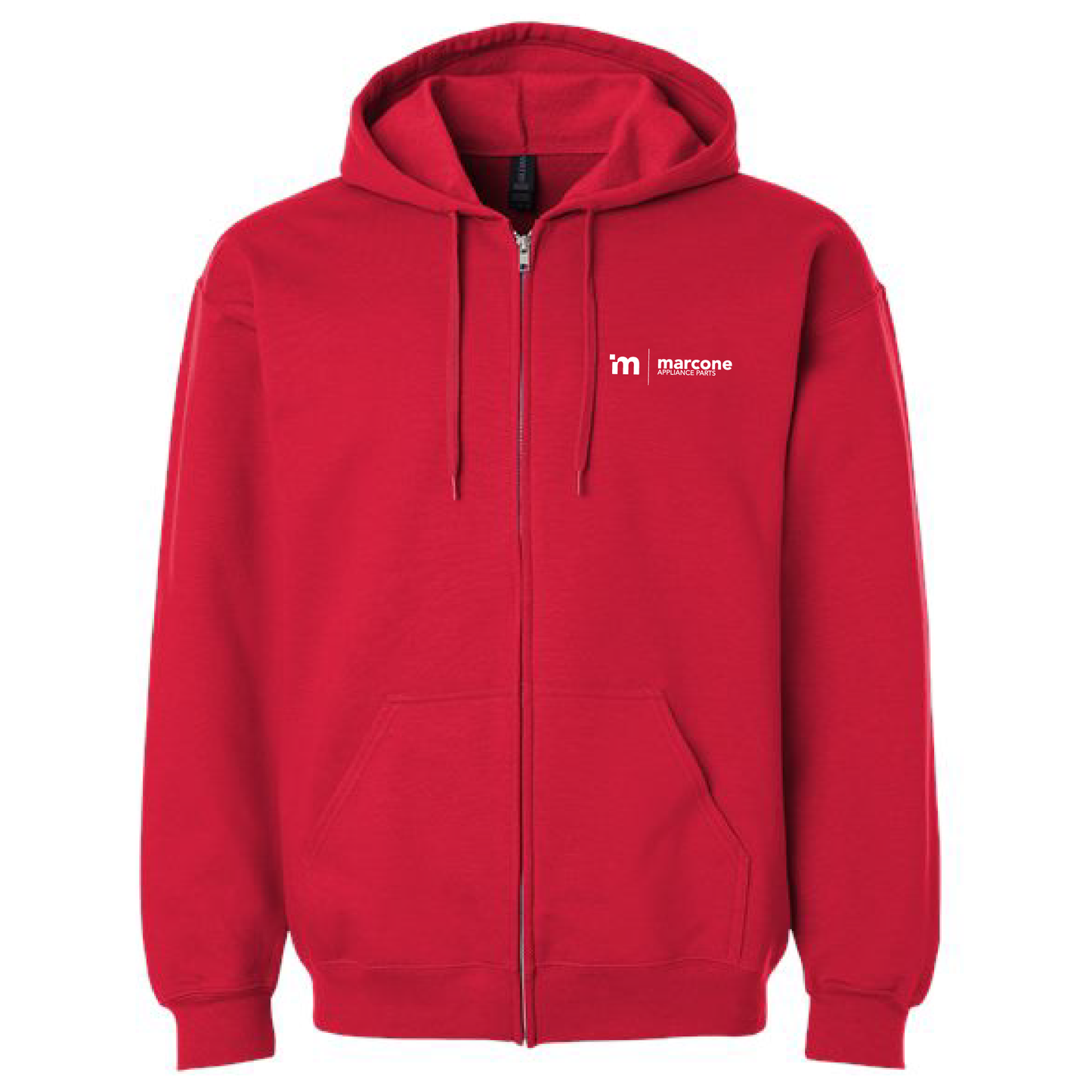 Gildan Unisex Full Zip Softstyle Hooded Sweatshirt with Marcone Logo