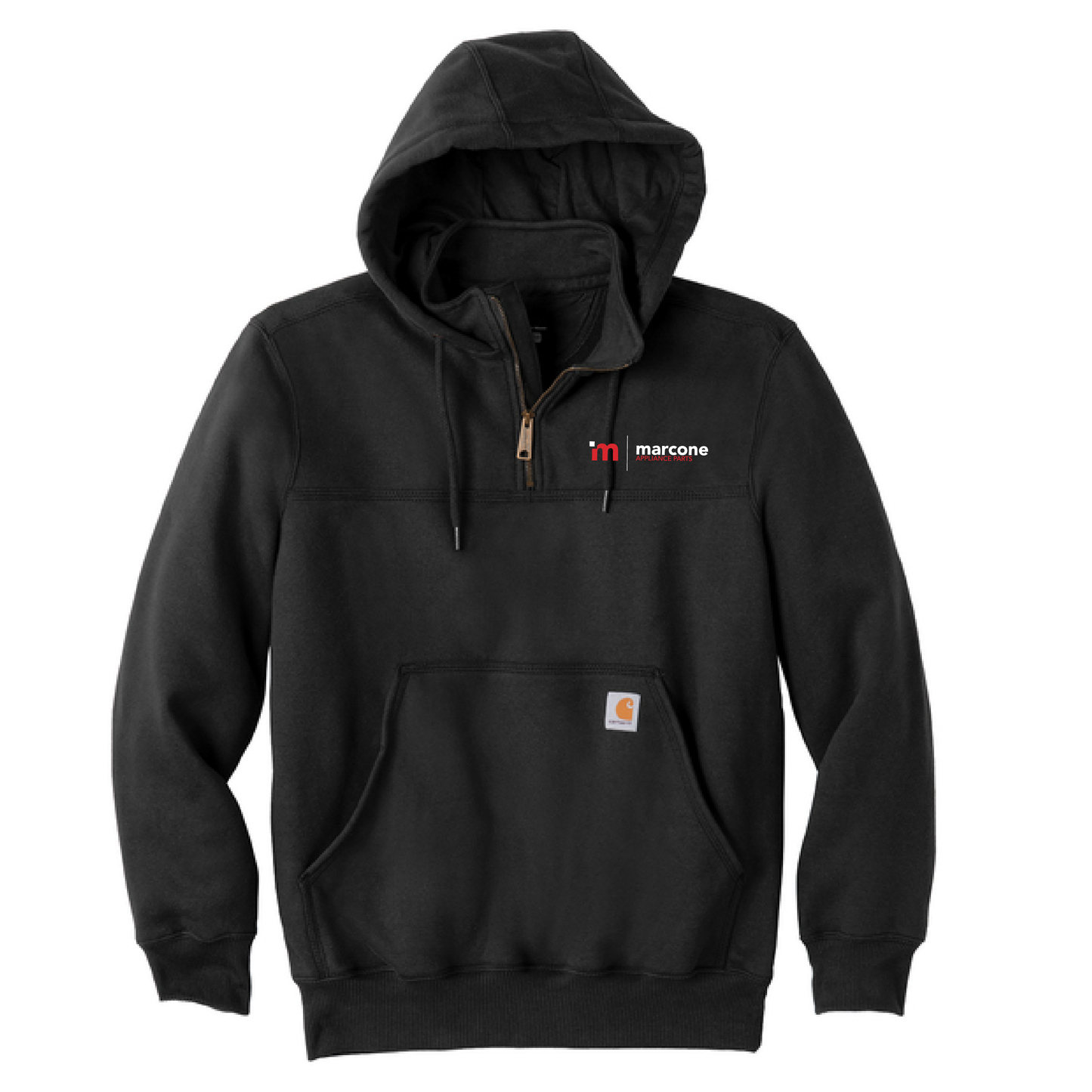 Carhartt Rain Defender Paxton Hooded Zip Mock Sweatshirt with Marcone Appliance Logo